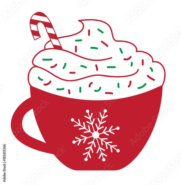 Obraz Merry Christmas Peppermint Latte
