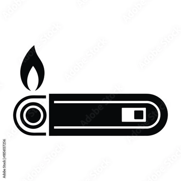 Obraz Cigarette lighter flame vector illustration