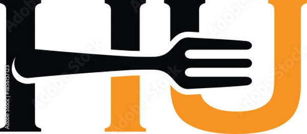 Obraz Vector HU restaurant logo