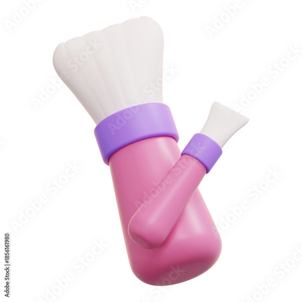 Obraz Makeup Brush Tool 3D Icon Illustration