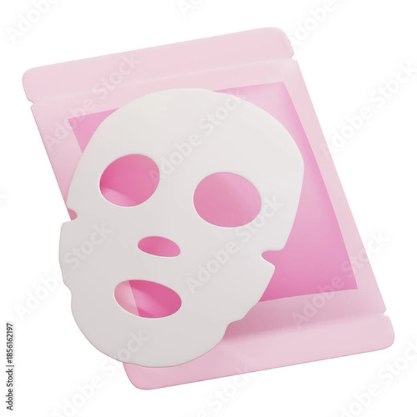 Obraz Sheet Mask Pack 3D Icon Illustration