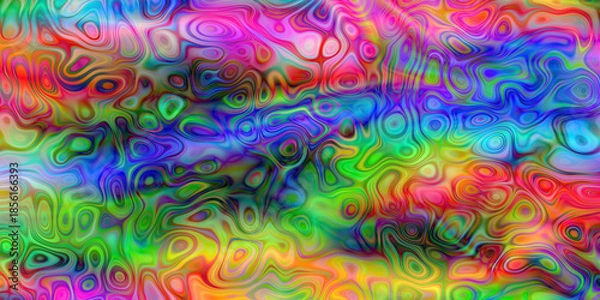 Obraz psychedelic lines and colors with layered depth effect