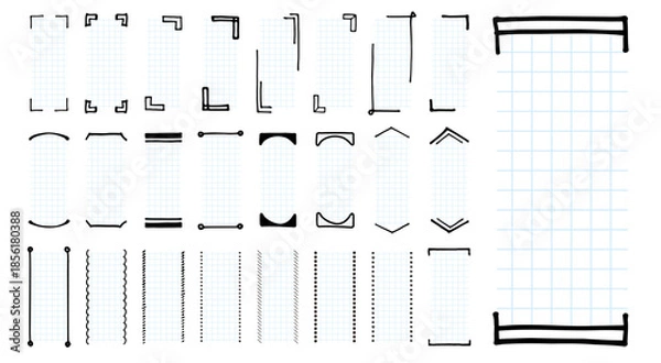 Obraz 縦ライン・括弧で囲む縦長見出しフレーム素材