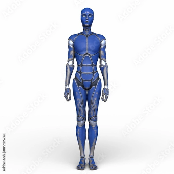 Obraz 男性サイボーグ　3DCGレンダリング