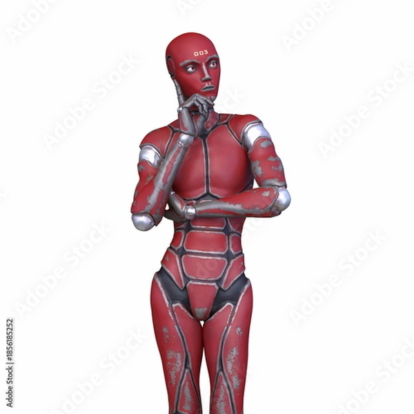 Obraz 男性サイボーグ　3DCGレンダリング