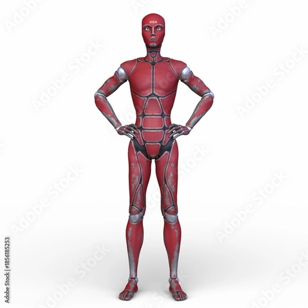 Obraz 男性サイボーグ　3DCGレンダリング