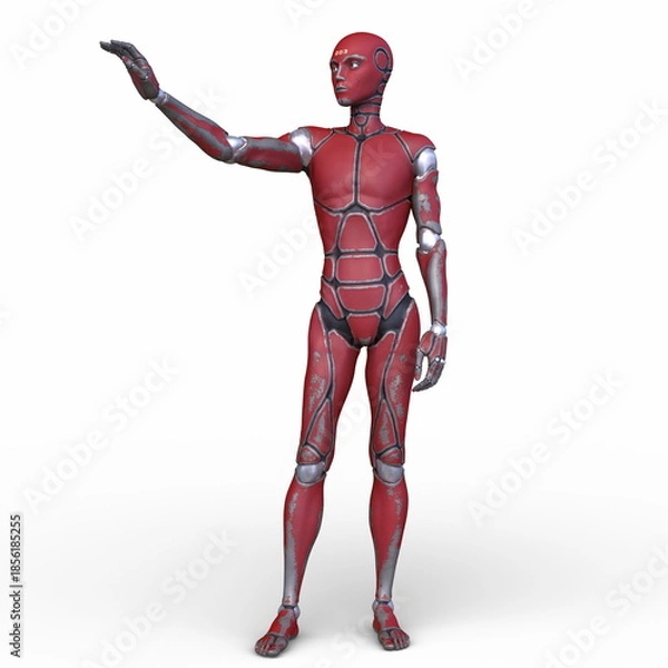 Obraz 男性サイボーグ　3DCGレンダリング