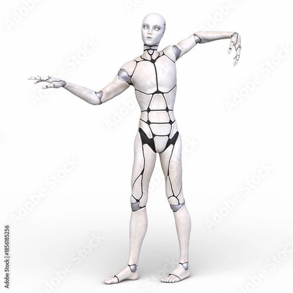 Obraz 男性サイボーグ　3DCGレンダリング