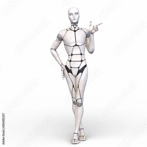 Obraz 男性サイボーグ　3DCGレンダリング