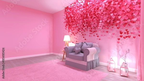 Obraz リビングルーム　3DCGレンダリング