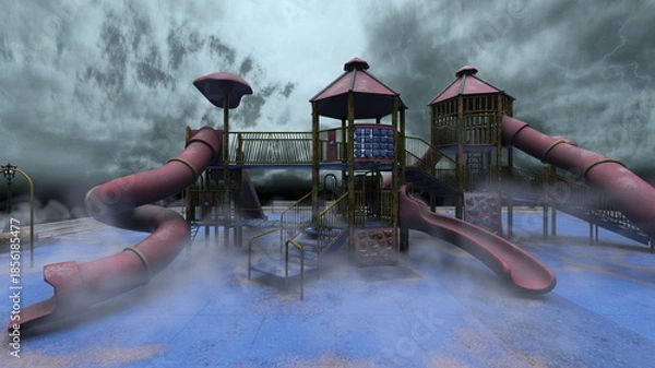 Obraz 公園　3DCGレンダリング