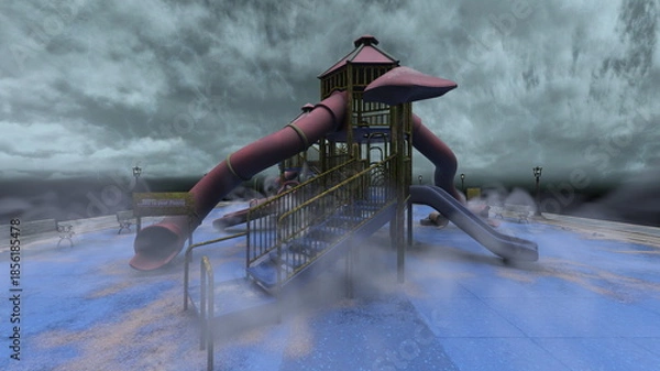 Obraz 公園　3DCGレンダリング