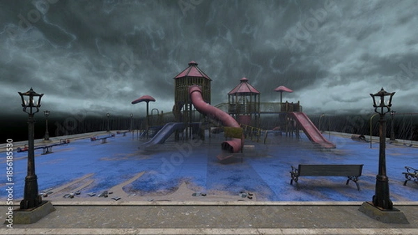 Obraz 公園　3DCGレンダリング