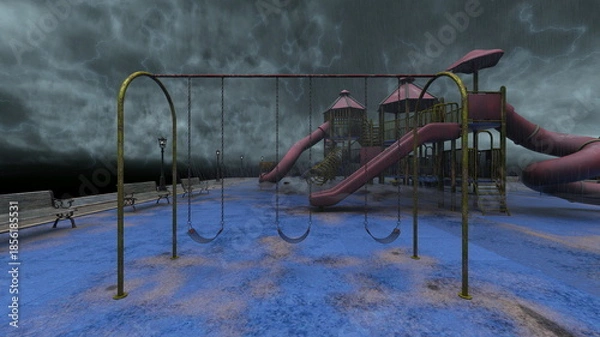 Obraz 公園　3DCGレンダリング