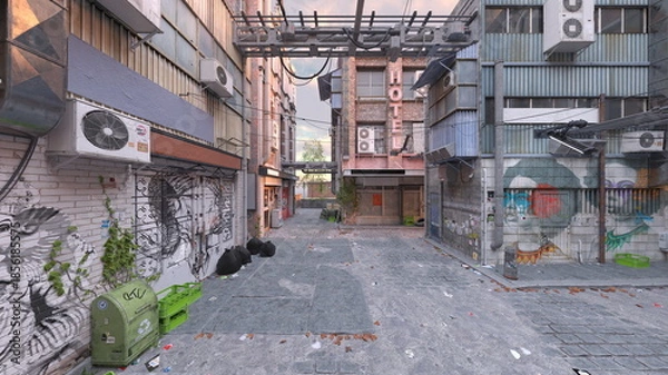 Obraz ダウンタウン　3DCGレンダリング