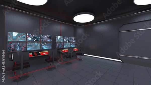 Obraz モニタリングルーム　3DCGレンダリング