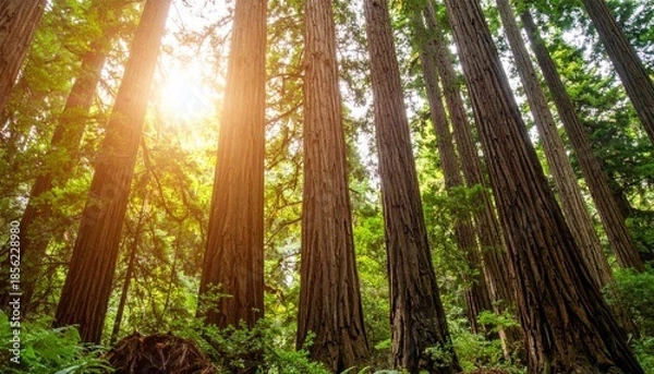 Obraz Redwood Forest Sunlight.