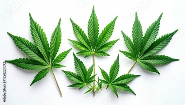 Obraz Cannabis Leaves Flat Lay.