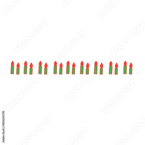 Obraz Christmas themed border on white background