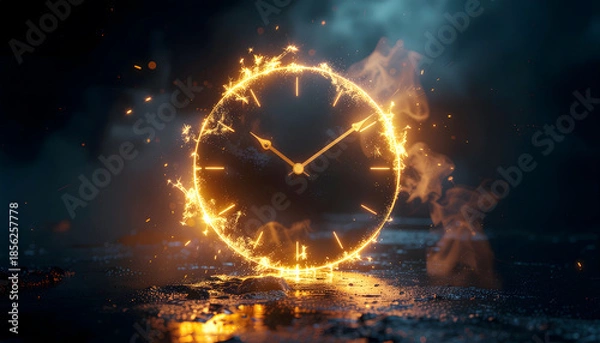 Obraz 金色の時計