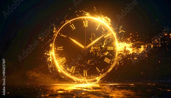 Obraz 金色の時計