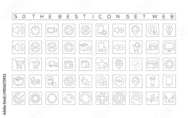 Obraz icon line System web Vector illustration  Editable Stroke