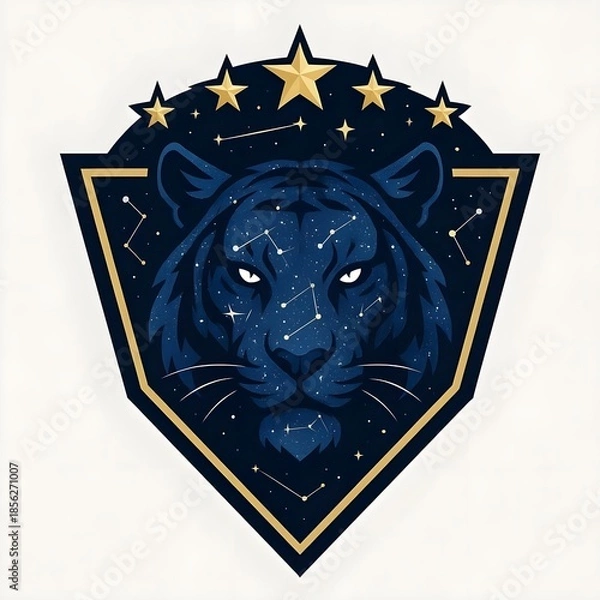 Obraz Celestial Constellation Tiger Esports Mascot Logo Vector