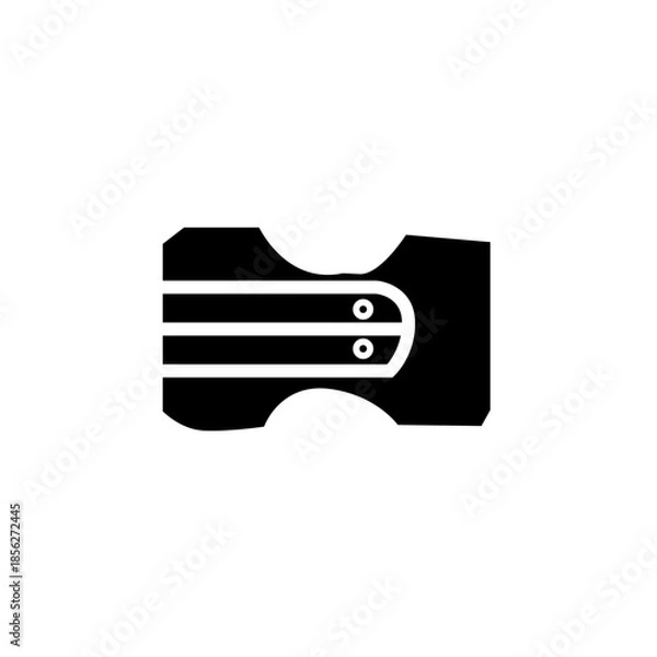 Fototapeta sharpener pencil tools glyph icon illustration vector