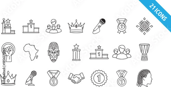 Obraz Black History Month civil rights concept vector