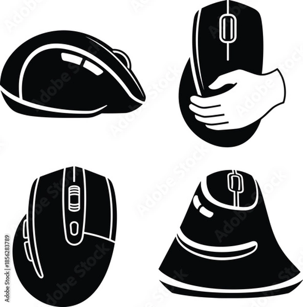 Fototapeta Computer Mice Icons Set untitled vector