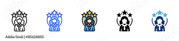 Obraz Employee Satisfaction Icon Collection With Multiple Styles