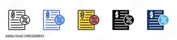 Obraz Payroll Tax Icon Collection With Multiple Styles