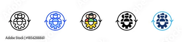 Obraz Workforce Planning Icon Collection With Multiple Styles