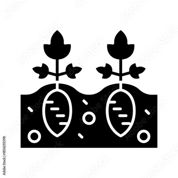 Obraz Radish plant icon