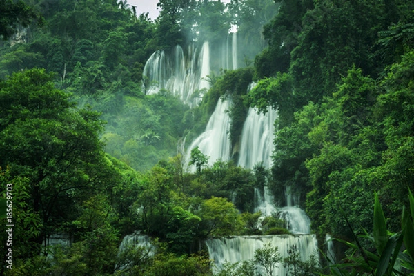 Obraz waterfall in the forest of thailand named tee lor su waterfall