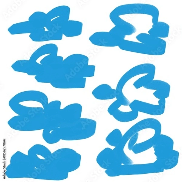 Fototapeta Cute Cloud Icon Hand Drawn
