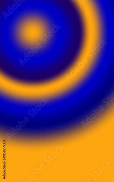 Obraz Abstract 3D circular wave pattern with blue and metallic gold texture