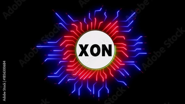 Obraz Xon logo design abstract background