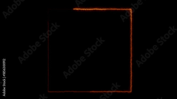 Obraz Fiery square frame abstract