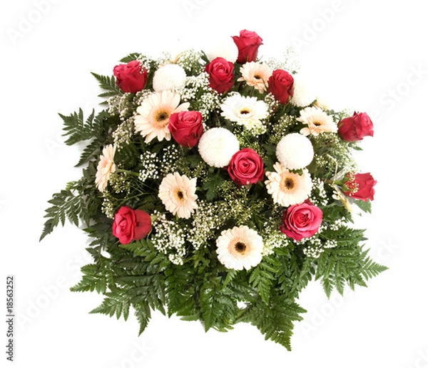 Fototapeta composition florale vu du dessus