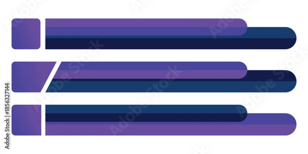 Obraz The lower third vector is purple with and blue