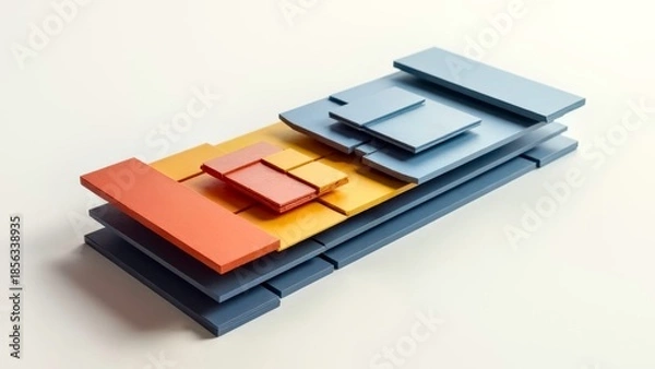 Obraz Multi color splicing three-dimensional module combination