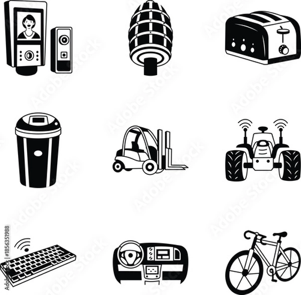 Obraz Set of Innovation Doodle Style Illustrations
