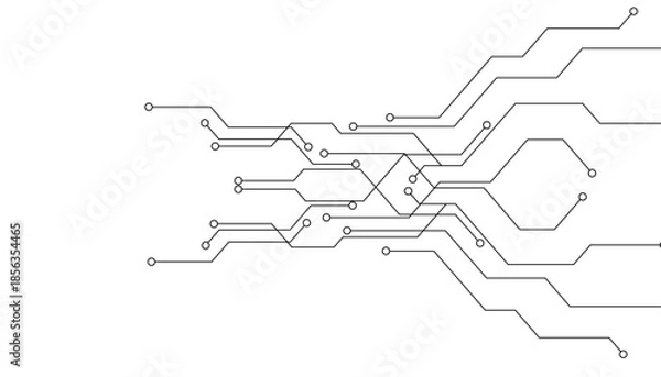 Fototapeta circuit board technology background. future electronics tech concept. movement. vector illustration element