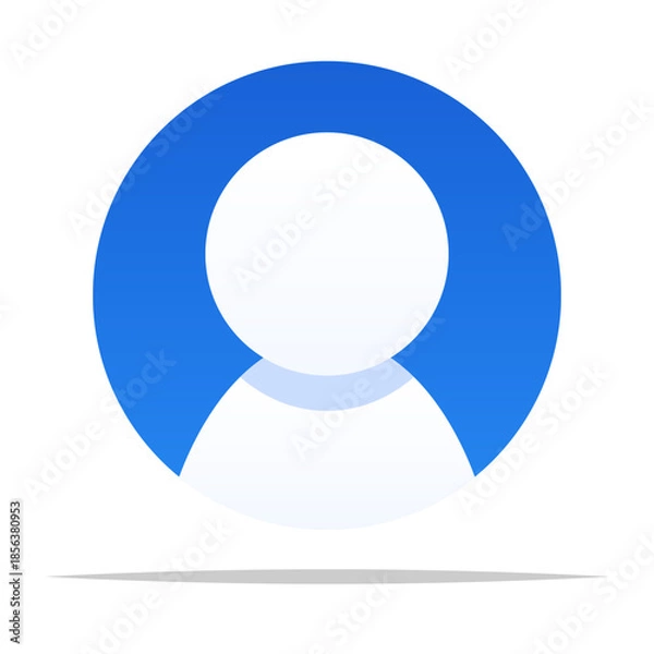 Obraz Round profile picture user icon vector isolated illustration