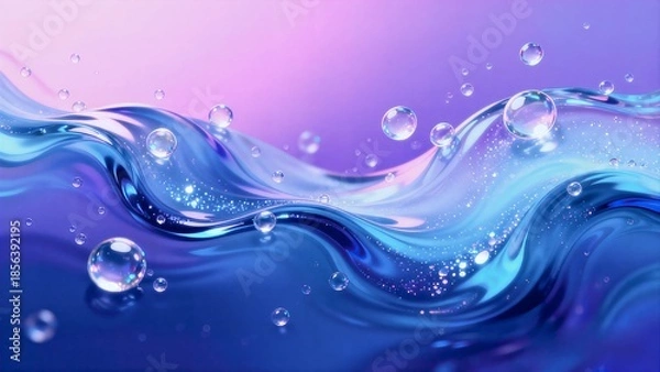 Obraz Waves and Bubbles in Motion