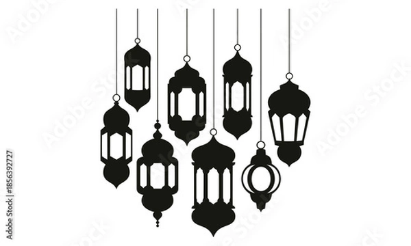 Obraz Ramadan lantern silhouette