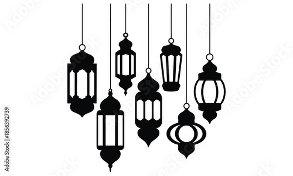 Obraz Ramadan lantern silhouette