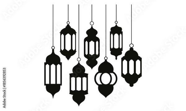 Obraz Ramadan lantern silhouette