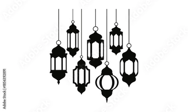 Obraz Ramadan lantern silhouette